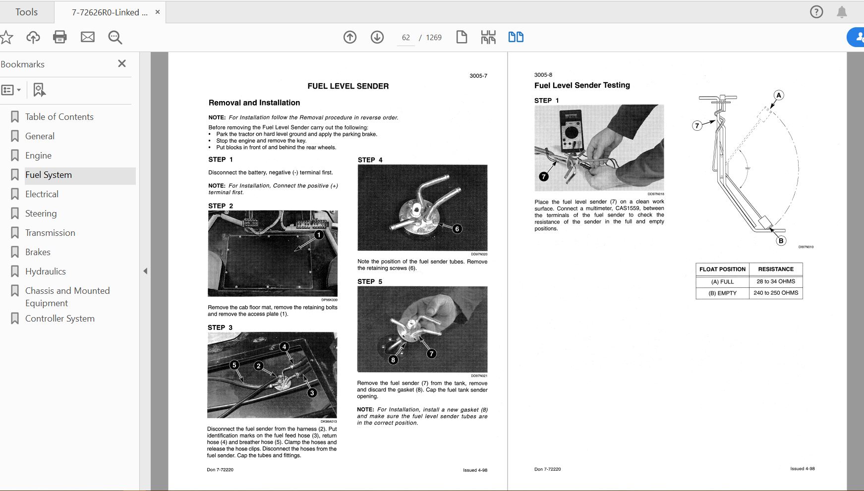 Case IH Tractor MX80CMX90CMX100C Service Manual7 72626R0 2