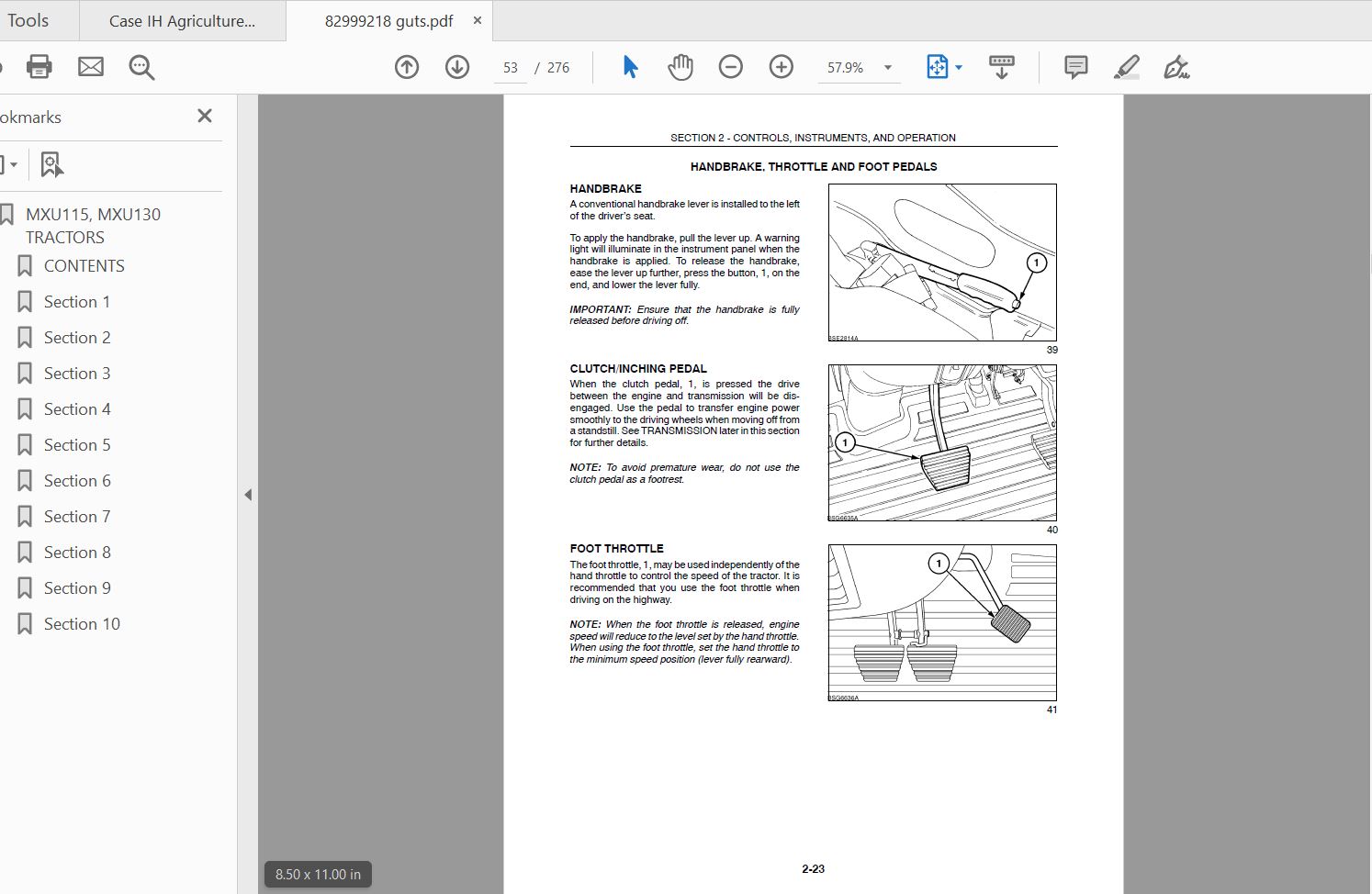 Case IH Tractor MXU115 MXU130 Operators Manual82999218 4
