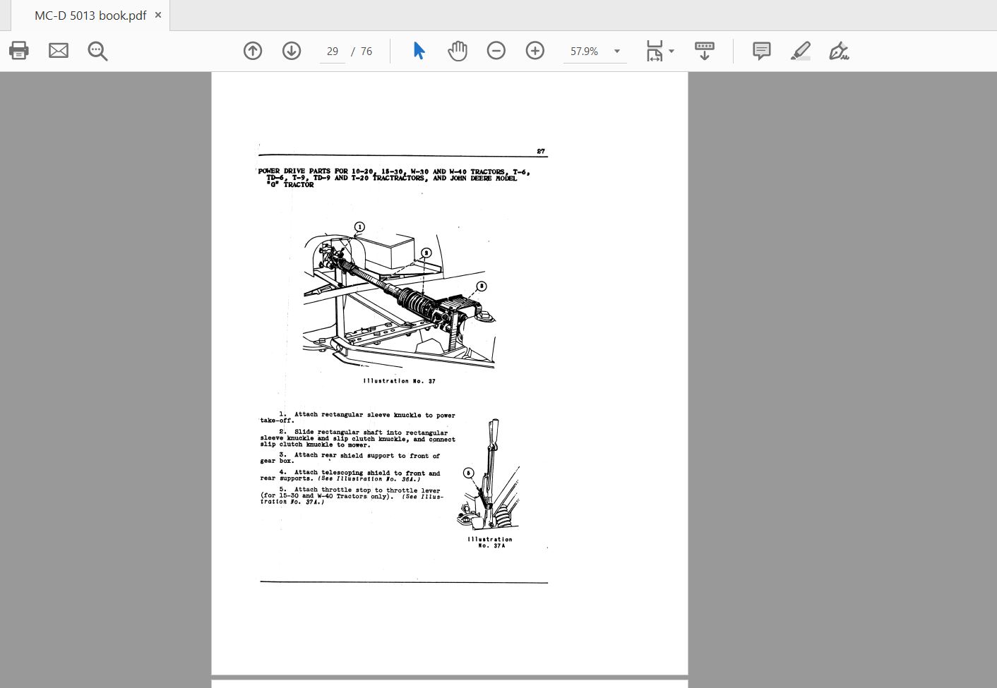Case IH Tractor McCormick Deering Mower Operators ManualMC D 5013 4