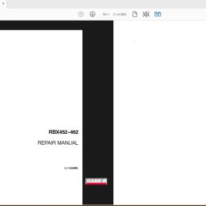 Case IH Tractor RBX452 RBX462 Service Manual6 71260EN 1