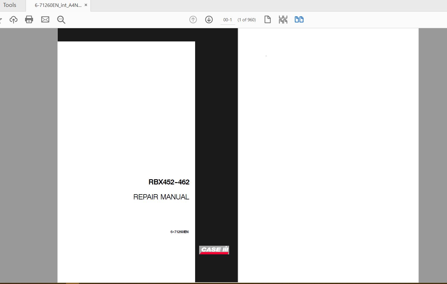 Case IH Tractor RBX452 RBX462 Service Manual6 71260EN 1