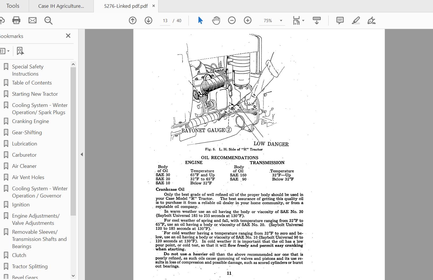 Case IH Tractor R Operators Manual5276 4