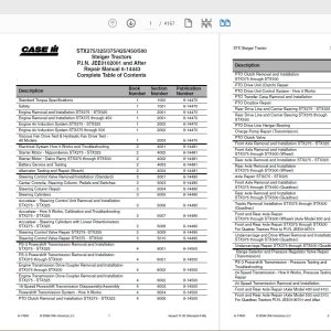 Case IH Tractor STX275STX325STX375STX425STX450STX500 COMPLETE Service Manual6 14443 1