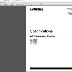Caterpillar C7 C9 On Highway Truck Engines Manuals CD2