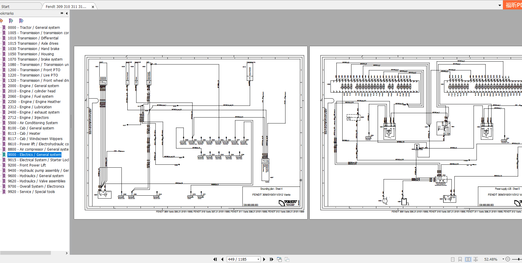 Fendt 309 310 311 312 Vario COM III Tractor Shop Manual 4