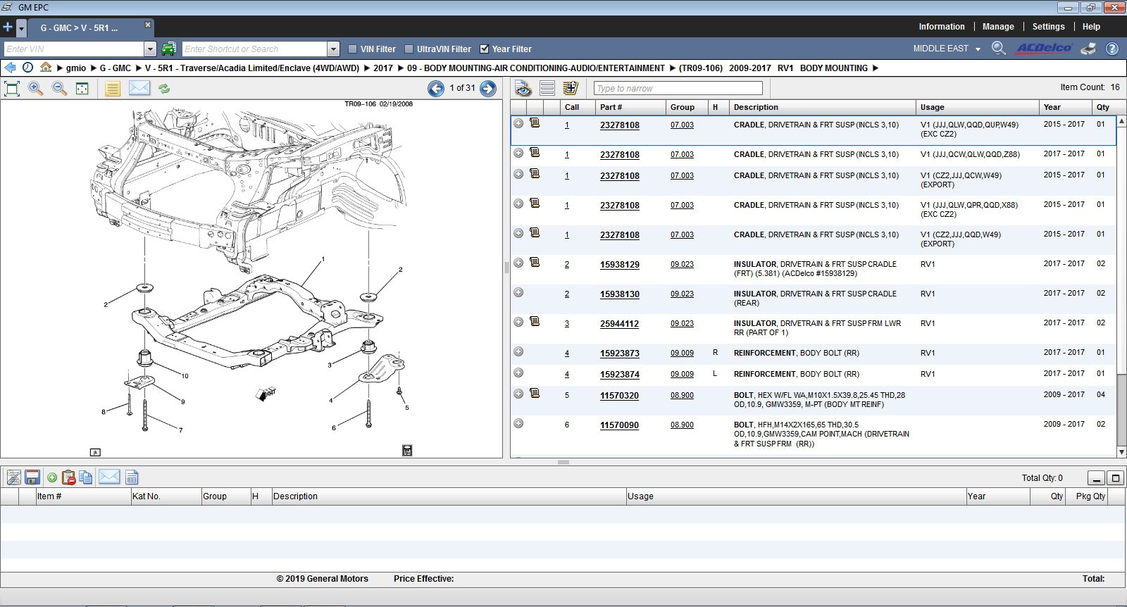 General GMIO Motors Asia Africa EPC 0920199 1