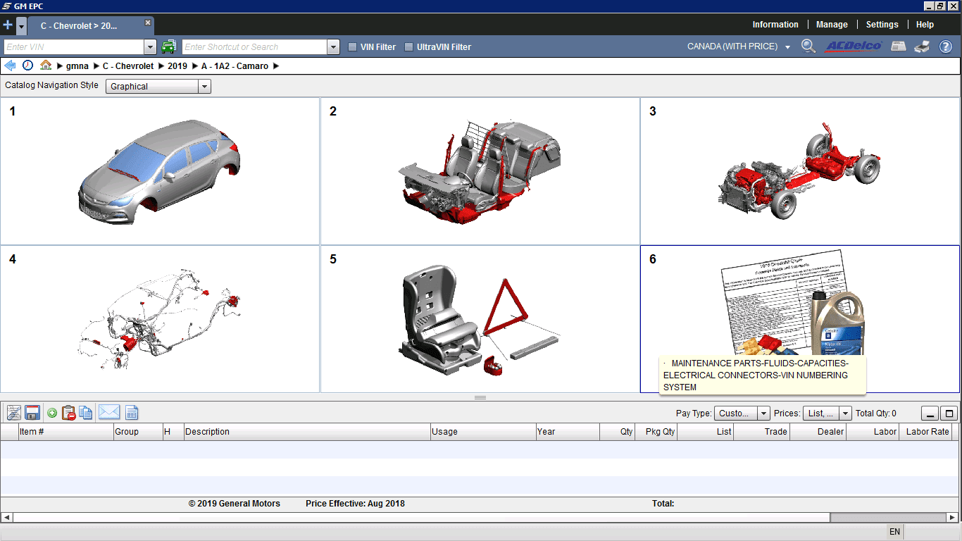 General Motors GM NA EPC 082019 Spare Parts Catalogue6