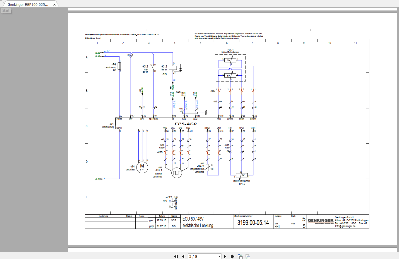 Genkinger EGP100 25 So SN2006518 Operators ManualSpare PartsSchematic 2