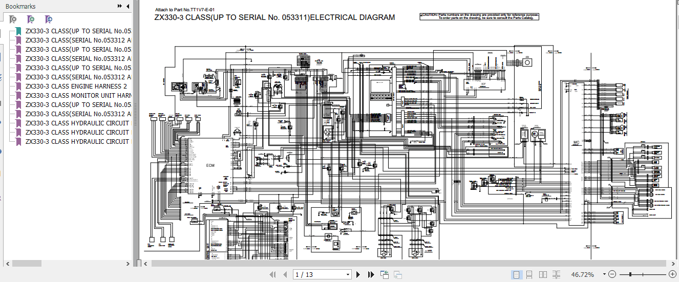 HITACHI Hydraulic Excavator ZX350 3ZX330 3 Technical Manuals 4