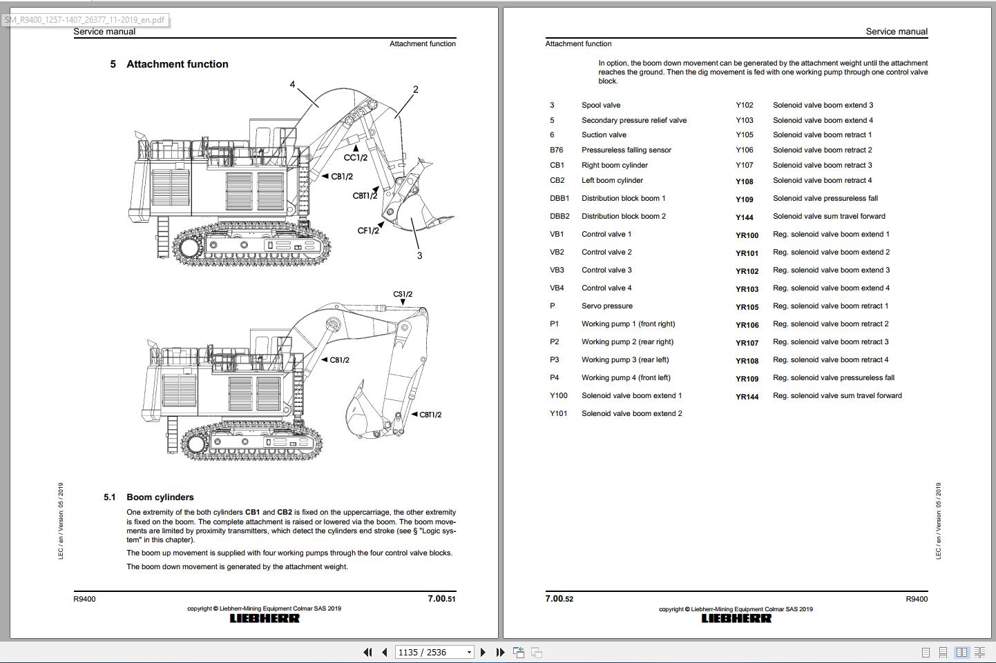 Liebherr Mining Excavators Service Manual New Updated 1120198 1