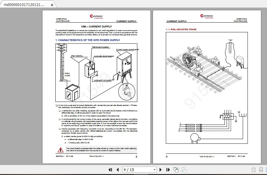 Manitowoc Potain Tower Crane GTMR 336B Full Manuals 2