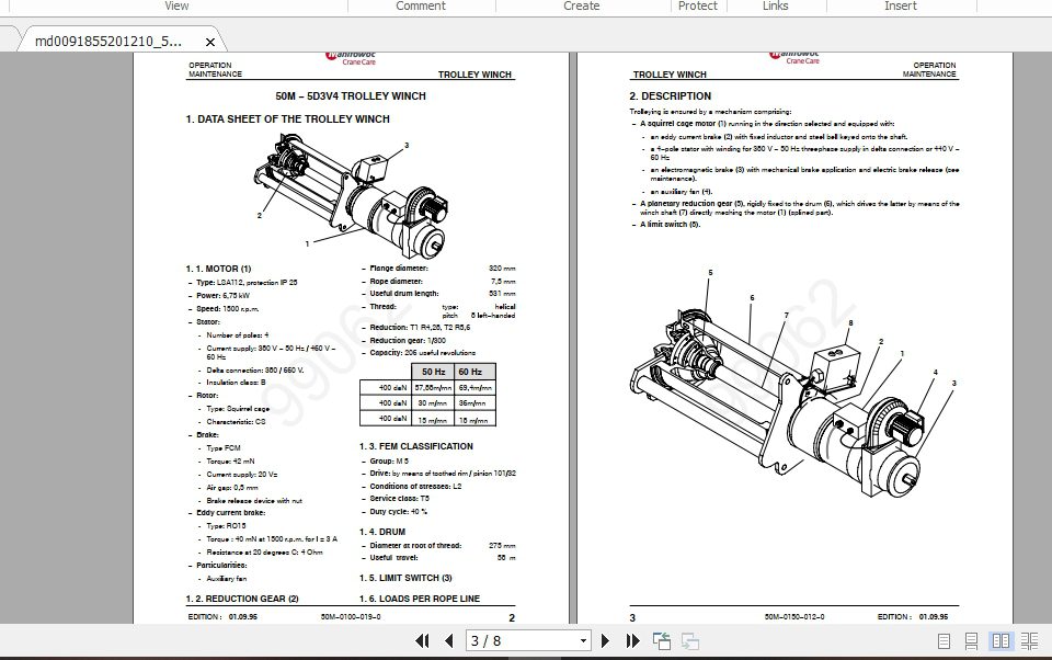 Manitowoc Potain Tower Crane GTMR 386B Full Manuals 3