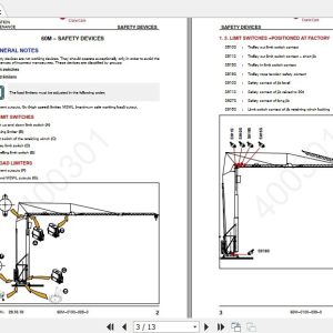 Manitowoc Potain Tower Crane HDT 80 Full Manuals 2