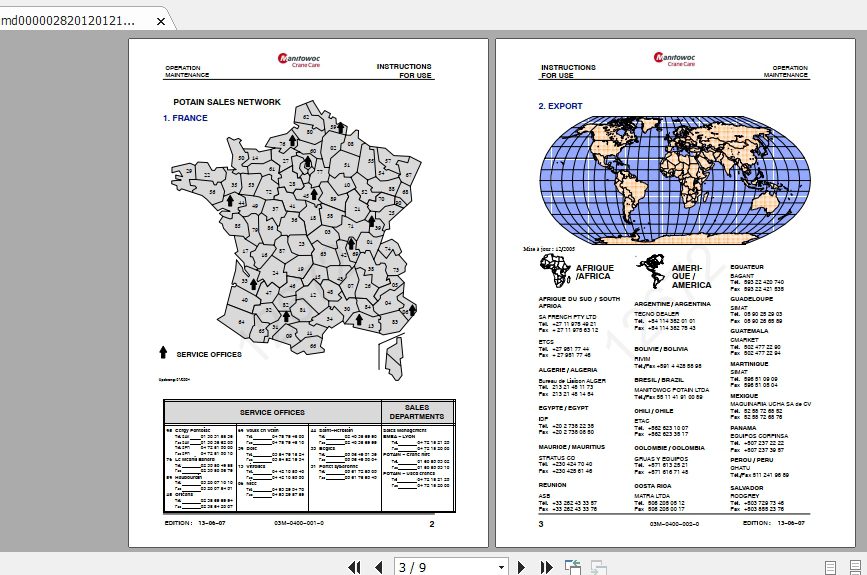 Manitowoc Potain Tower Crane HD 12A Full Manuals 4
