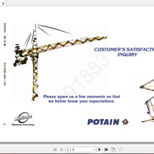 Manitowoc Potain Tower Crane HD 25 Full Manuals 2