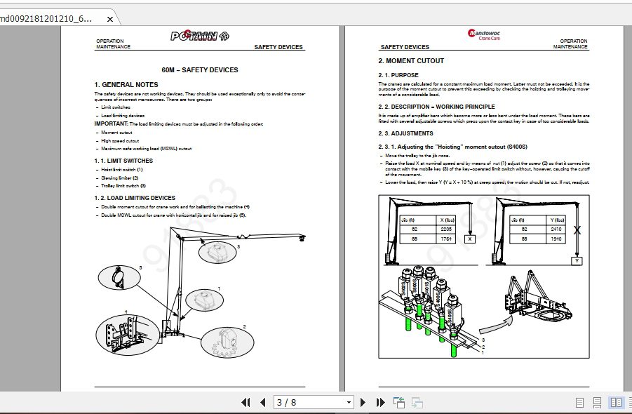 Manitowoc Potain Tower Crane HD 25 Full Manuals 3