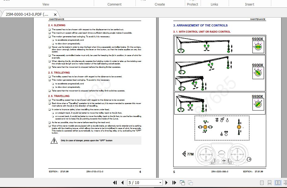 Manitowoc Potain Tower Crane HD 30 2T Full Manuals 2