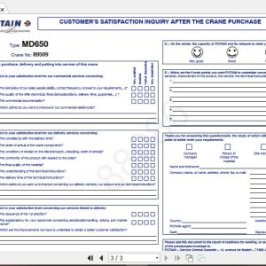 Manitowoc Potain Tower Crane HD 36 Full Manuals 2