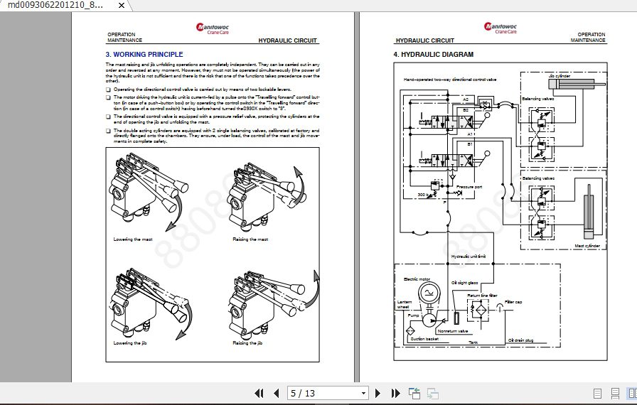 Manitowoc Potain Tower Crane HD 36 Full Manuals 4