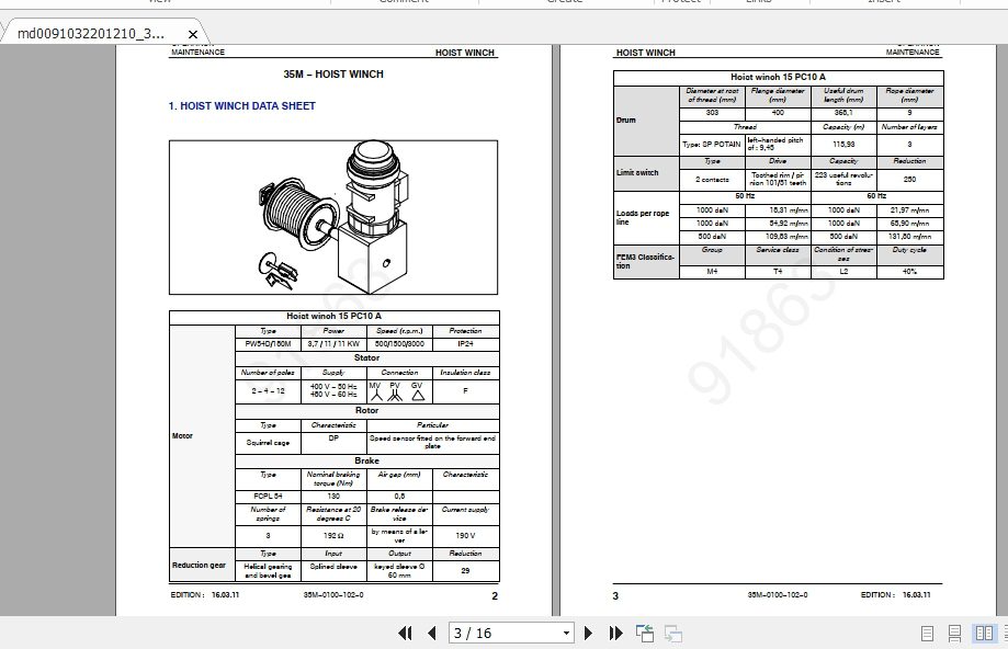 Manitowoc Potain Tower Crane HD 40A Full Manuals 3