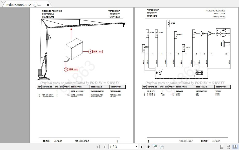 Manitowoc Potain Tower Crane HD 40A Full Manuals 4