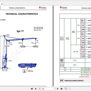 Manitowoc Potain Tower Crane IGO 11 Full Manuals 1
