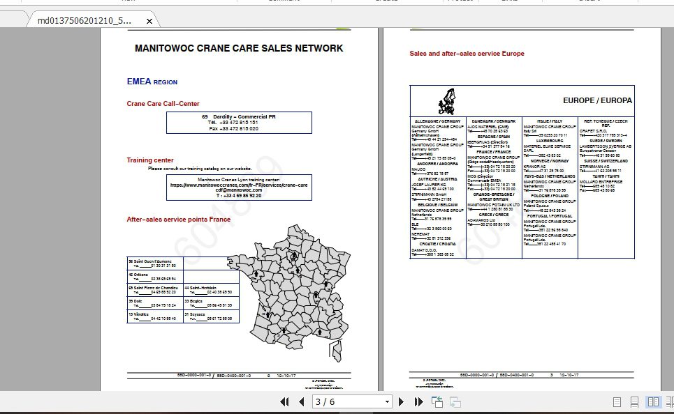 Manitowoc Potain Tower Crane IGO 11 Full Manuals 2