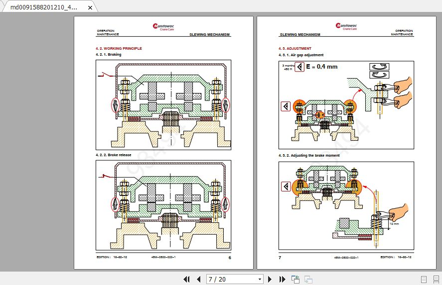 Manitowoc Potain Tower Crane IGO 18 Full Manuals 3