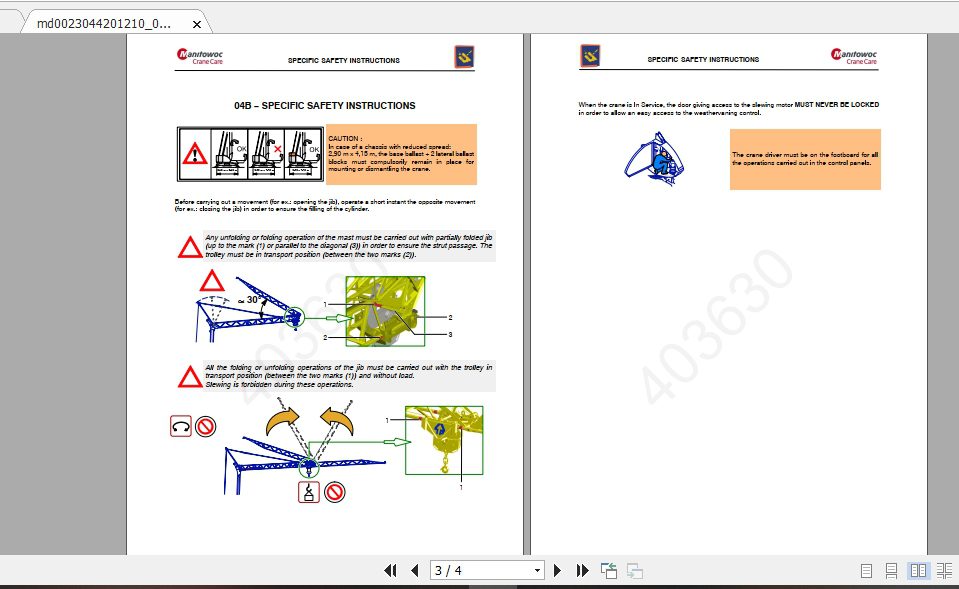 Manitowoc Potain Tower Crane IGO 21 Full Manuals 2