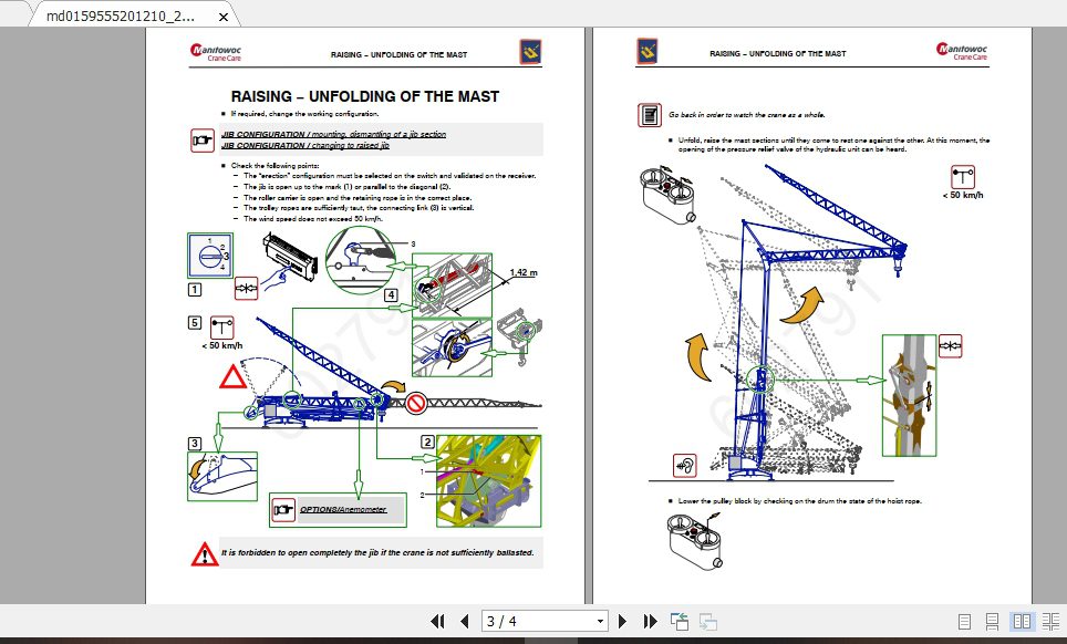 Manitowoc Potain Tower Crane IGO 22 Full Manuals 2