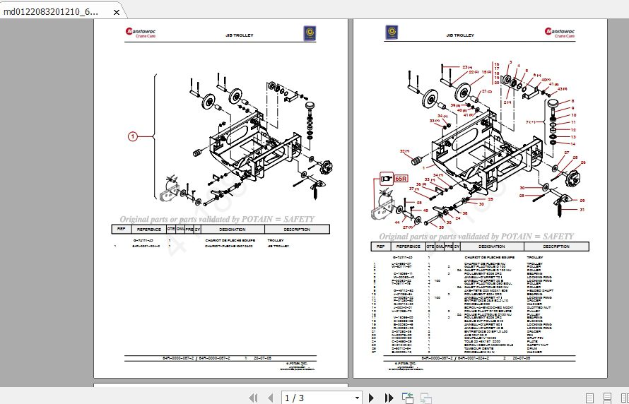Manitowoc Potain Tower Crane IGO 22 Full Manuals 3
