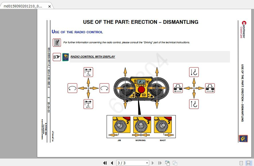 Manitowoc Potain Tower Crane IGO 26 Full Manuals 3