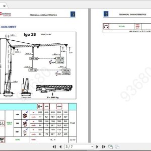 Manitowoc Potain Tower Crane IGO 28 Full Manuals 1
