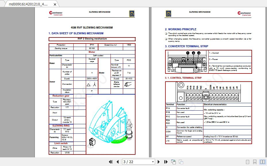 Manitowoc Potain Tower Crane IGO 28 Full Manuals 4