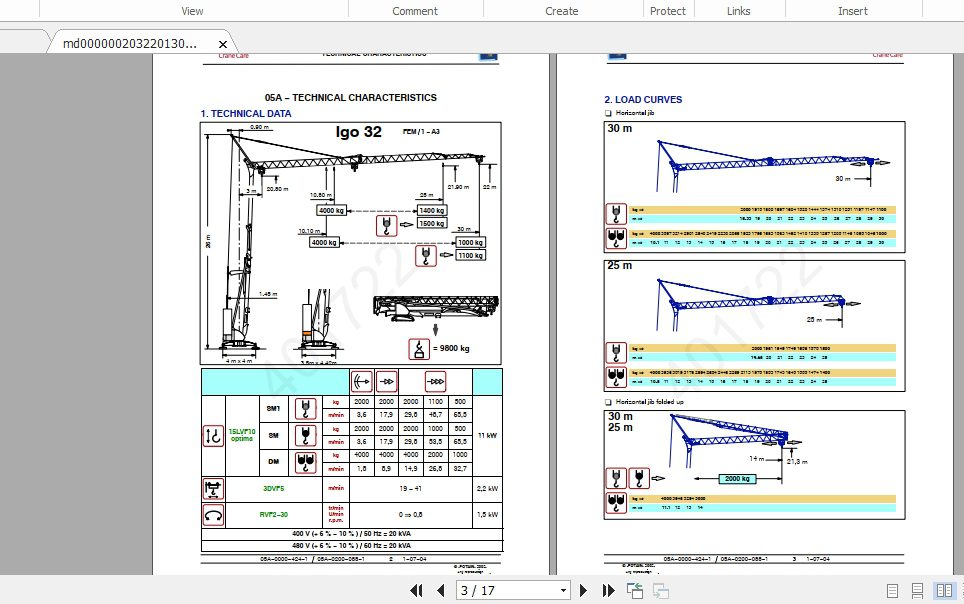 Manitowoc Potain Tower Crane IGO 32 Full Manuals 1