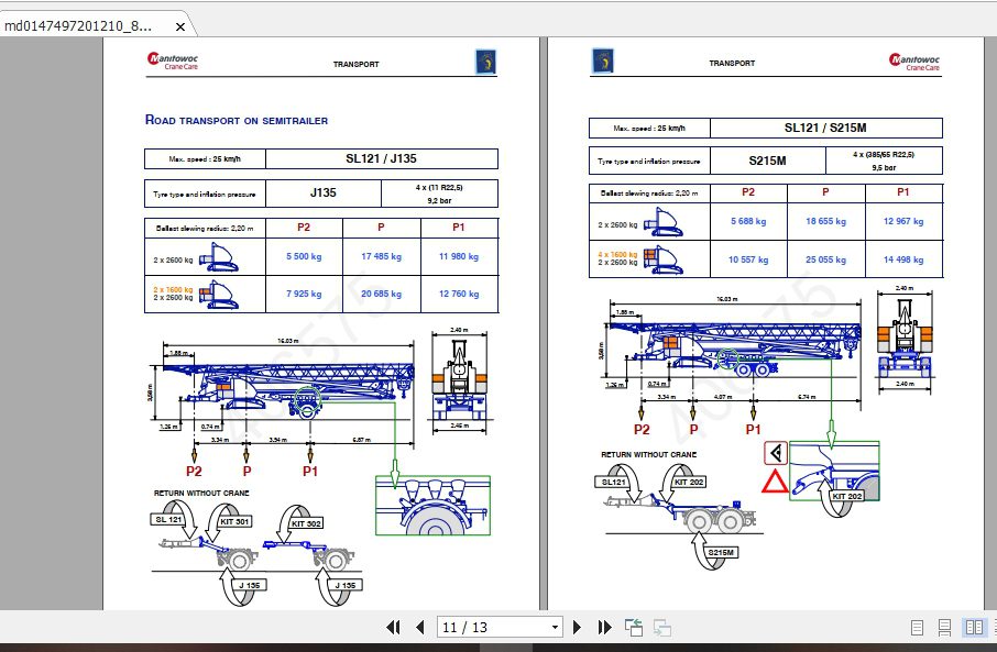 Manitowoc Potain Tower Crane IGO 36 Full Manuals 1