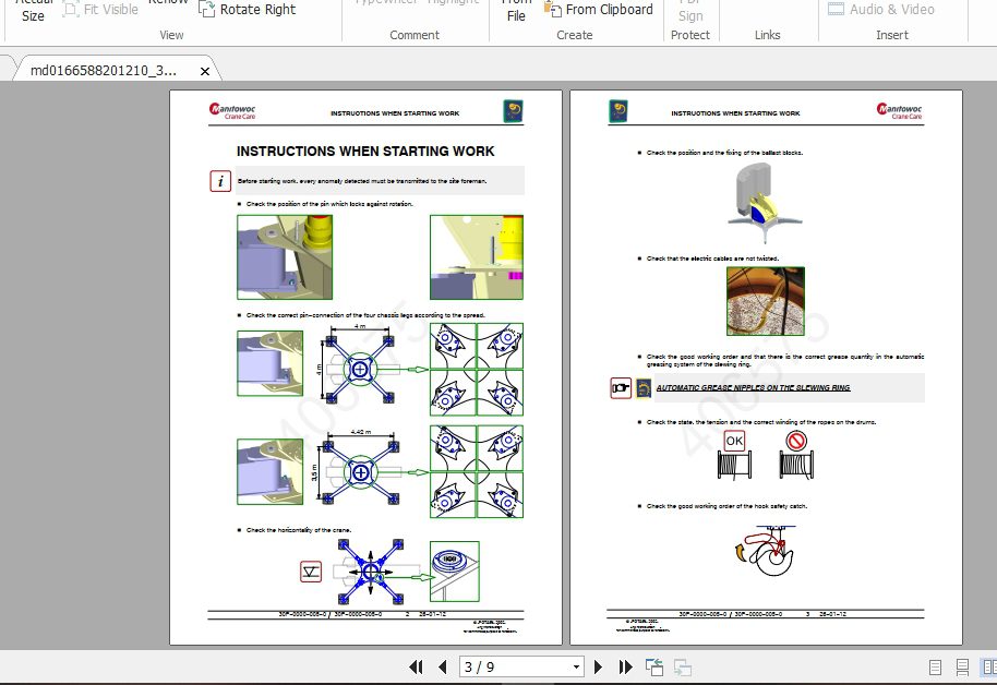 Manitowoc Potain Tower Crane IGO 36 Full Manuals 2