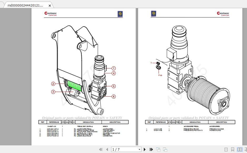 Manitowoc Potain Tower Crane IGO 36 Full Manuals 4