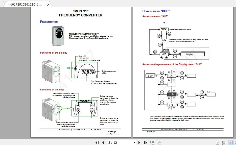 Manitowoc Potain Tower Crane IGO 42 Full Manuals 3
