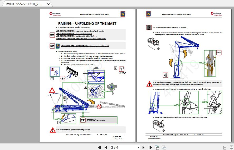 Manitowoc Potain Tower Crane IGO 50 Full Manuals 4