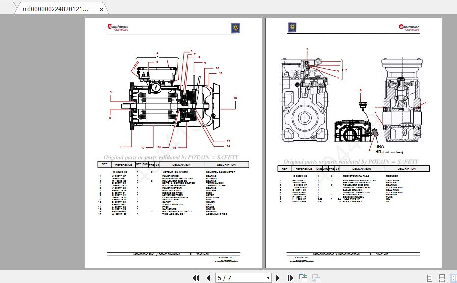 Manitowoc Potain Tower Crane IGO 50 Full Manuals 5