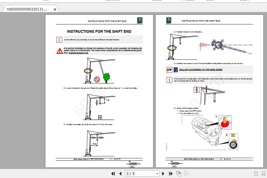 Manitowoc Potain Tower Crane IGO M14 Full Manuals 2