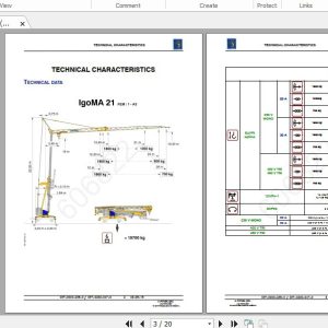 Manitowoc Potain Tower Crane IGO MA21 Full Manuals 1