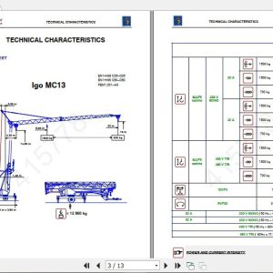 Manitowoc Potain Tower Crane IGO MC13 Full Manuals 1