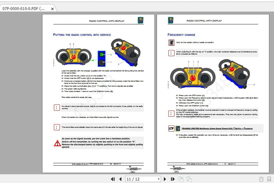 Manitowoc Potain Tower Crane IGO T130 Full Manuals 2