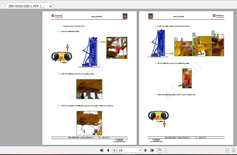 Manitowoc Potain Tower Crane IGO T85A Full Manuals 2