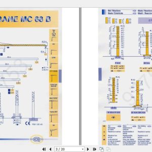Manitowoc Potain Tower Crane M68B 25 T Full Manuals