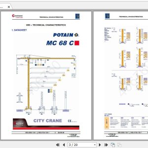 Manitowoc Potain Tower Crane M68C 3T Full Manuals 1