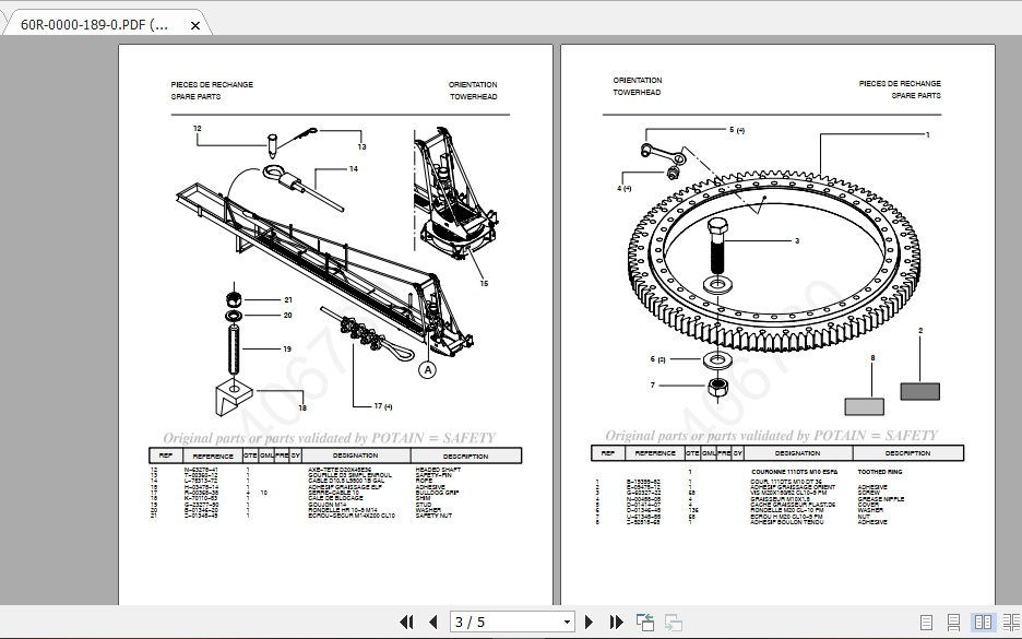 Manitowoc Potain Tower Crane M68C 3T Full Manuals 4