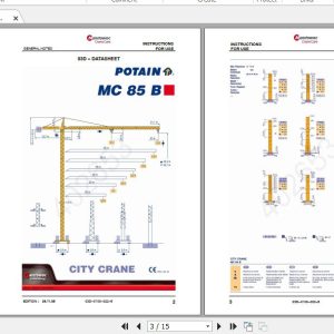 Manitowoc Potain Tower Crane M85B Full Manuals 1